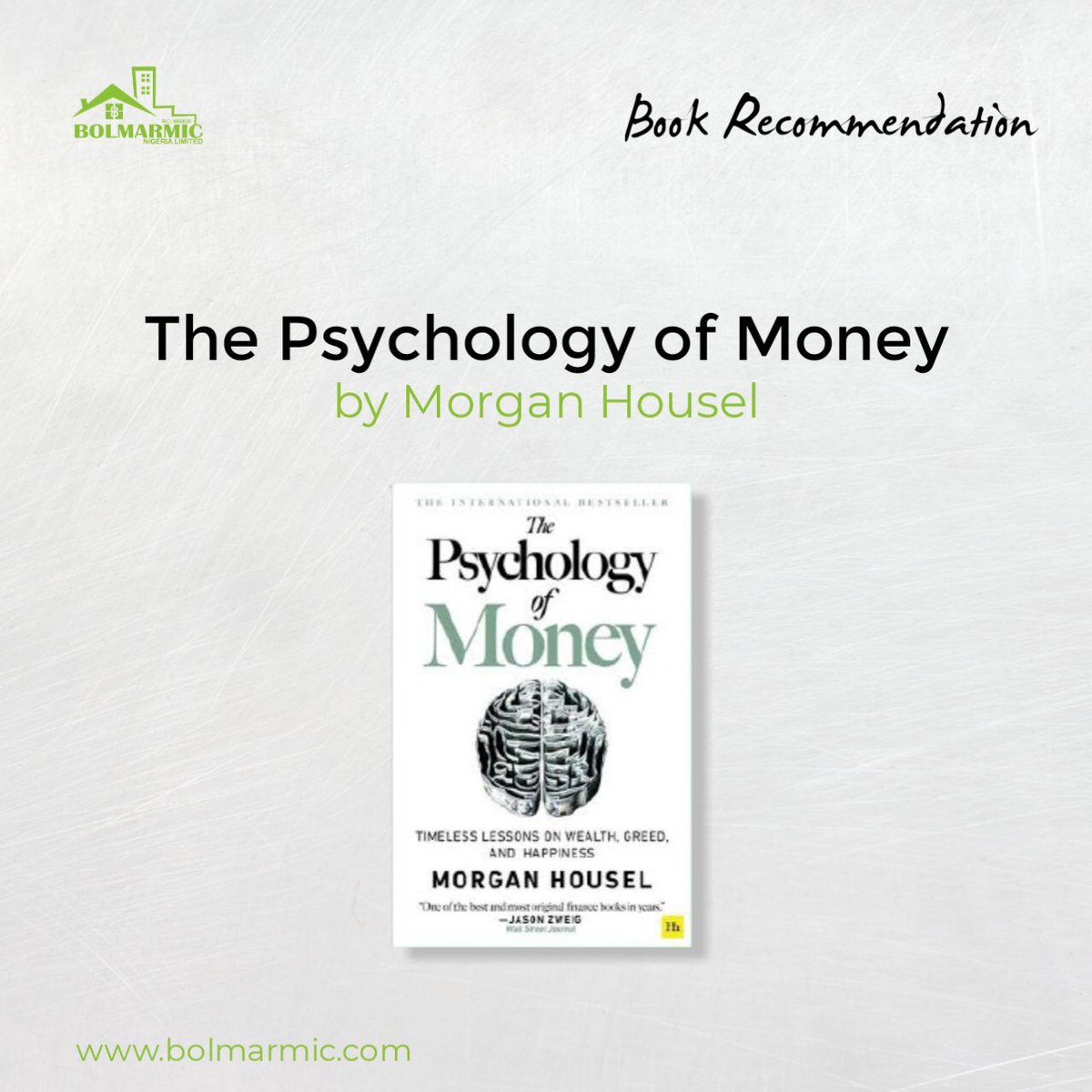 bolmarmic's tweet photo. Psychology of money delves into the psychology behind our financial weaknesses. Housel considers how past experiences, moving the goalposts and being coldly rational can worsen long-term financial gains. https://t.co/8QtJ9HoMiE