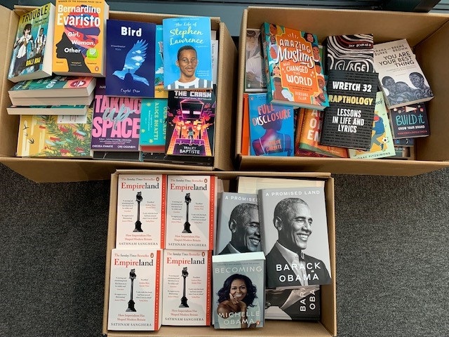 croesyschool's tweet photo. Wonderful to receive our books from the Lit in Colour initiative, thank you for your generous gift @PenguinUKBooks .Can't wait to get them on our shelves and loaned out to our students! https://t.co/ujGij3Am7O