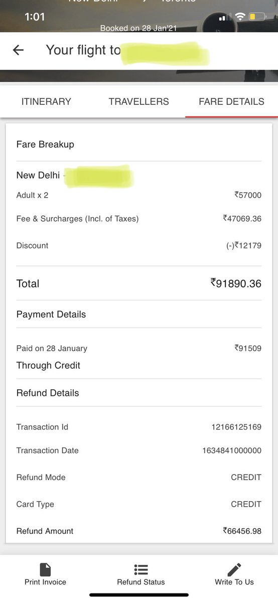dpunk_bombastic's tweet photo. @YatraOfficial I cancelled a flight in apr21. I got a mail intimation of refund today after months of follow ups. Now the amount you are refunding after 7 months is lesser than the actual amount. That’s how you cheat your customers? Airline deducted 14k and rest is your income? https://t.co/aNOfwNJ6Kj
