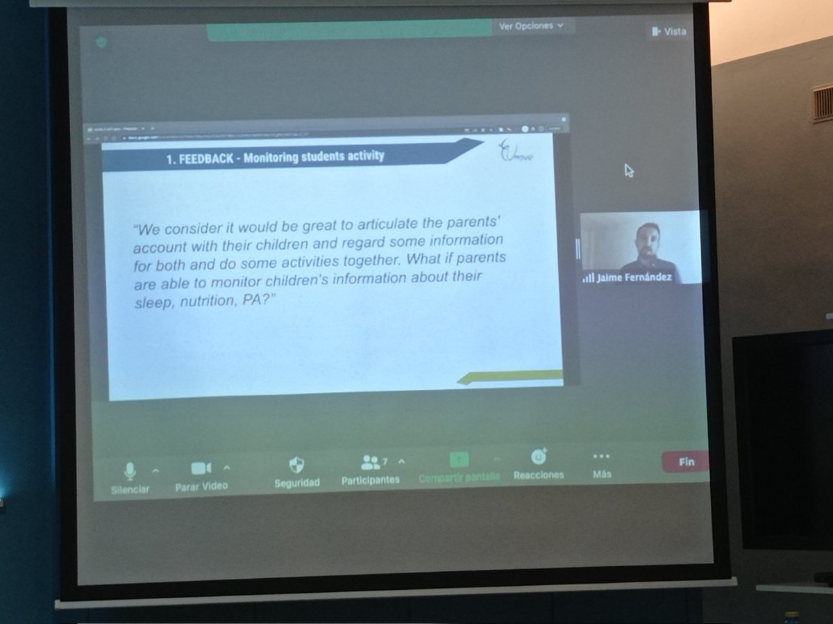 EumoveProject's tweet photo. Our computer engineer Jaime Fernández (@jaimefere) presents the development of the Eumove mobile APP. It will soon be available for Android & IOs 📲
#LetsMoveEurope🏃🏽♂️ #ActiveAPP 📱 https://t.co/7bdwCGM6DK
