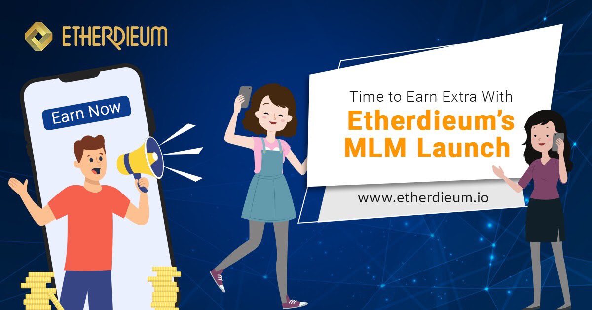 CryptazaSignals's tweet photo. Lay your hands on the opportunity to earn your passive income with Etherdieum 

Etherdieum is launching its MLM on 23/10/2021.  https://t.co/nJOsu2Hmmx https://t.co/efBxwBvSKI