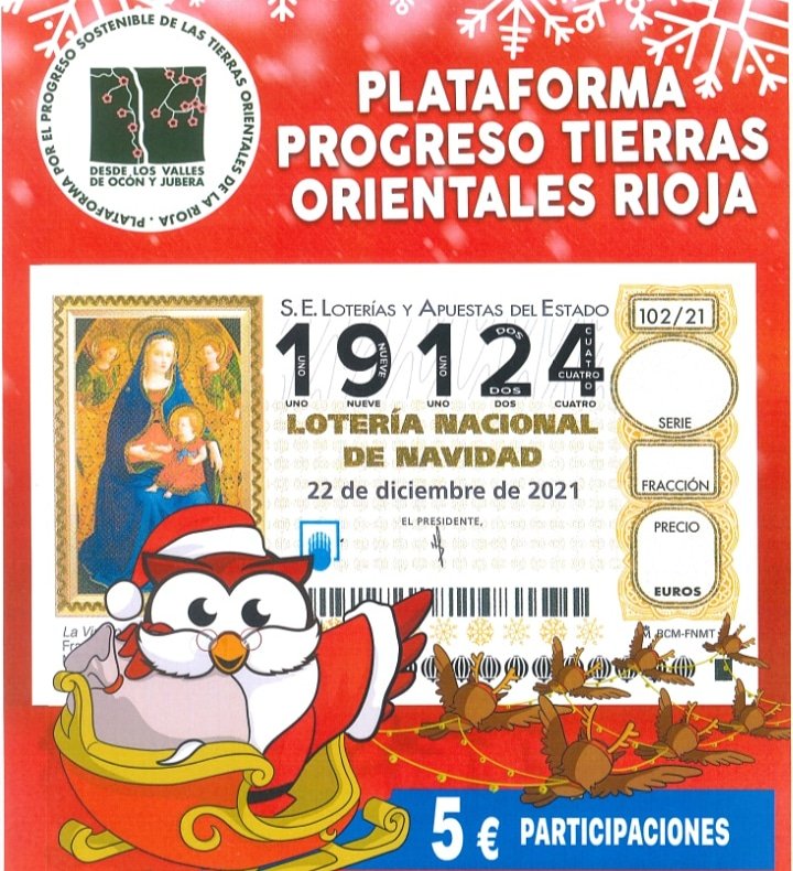 ProgresoRioja's tweet photo. ¡Ya hay lotería de Navidad! No te quedes sin tu participación, con ella colaboras al mantenimiento de la plataforma para lograr nuestro objetivo. A la venta en los distintos municipios de la zona.
¡Tú colaboración por pequeña que parezca es importante! https://t.co/BjVGsw4Vmh