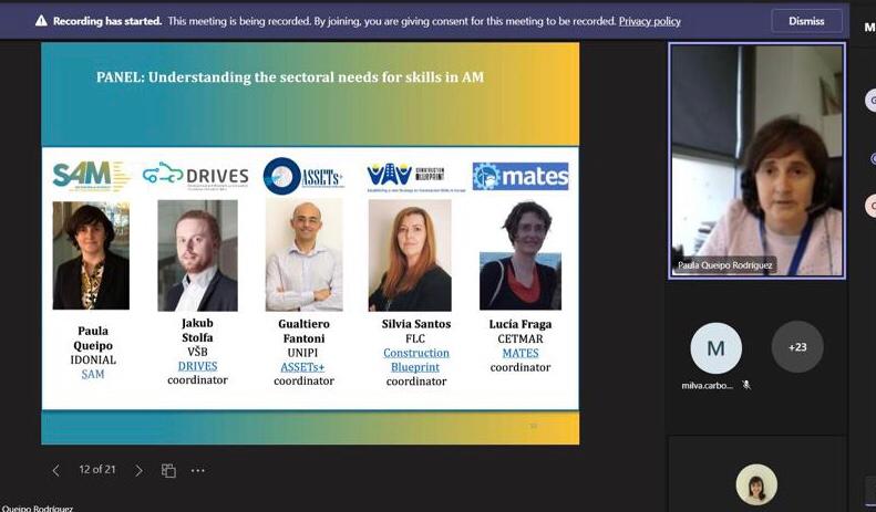 IdonialTech's tweet image. #SAMwebinar "Across the AM Industry: The required skills-set by the different sectors" @skills4am con Paula Queipo de @IdonialTech como moderadora #SAMproject