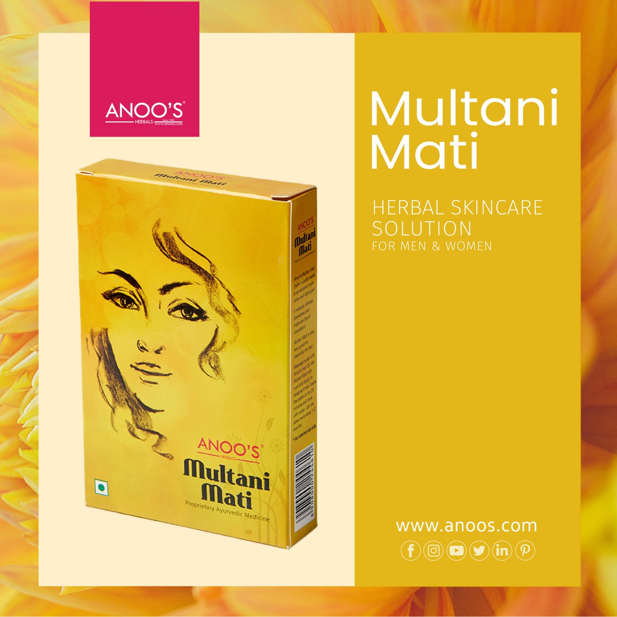AnoosIndia's tweet photo. Anoos Multani mati Herbal Skincare Solution for Men &amp; Women
#Anoos #AnoosProducts #Rosemist #Multanimati #Skincare #Skinglow #Herbal #AnoosBeauty #AnoosSaloon #AnoosClinic https://t.co/aU6VxjiWVk