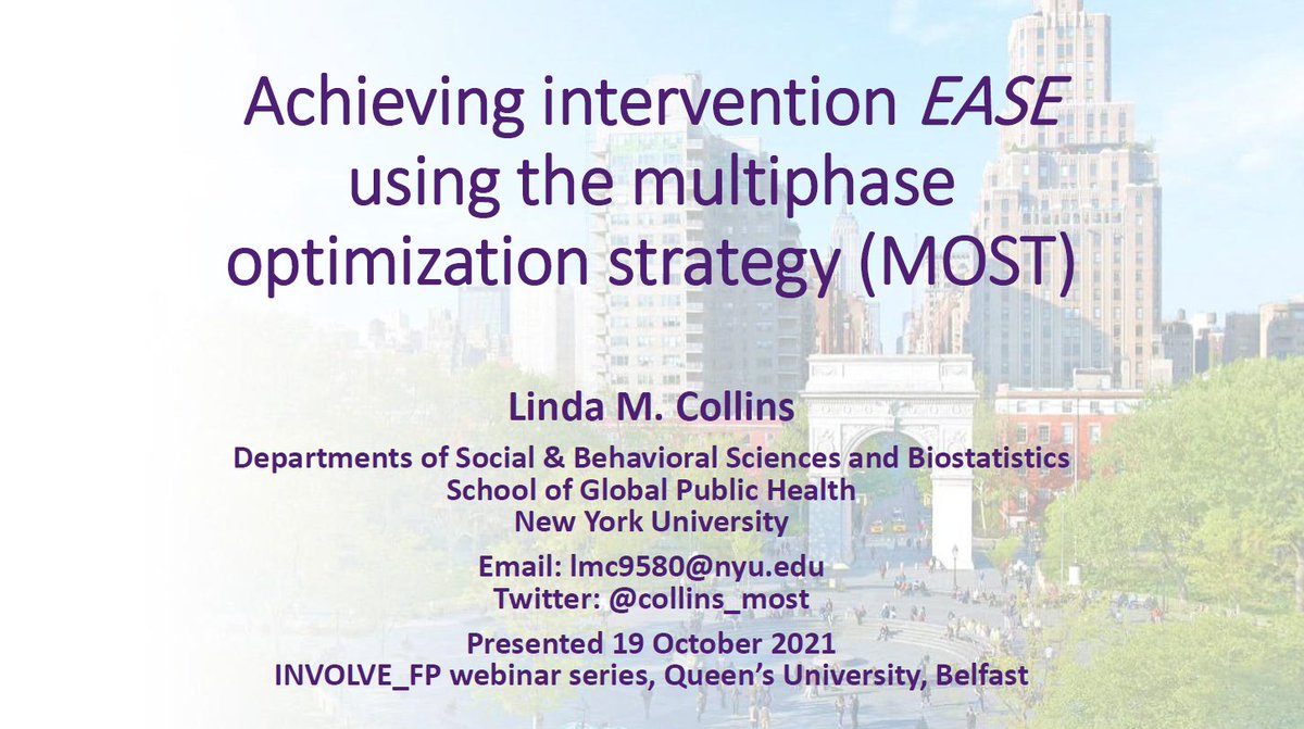Missed the latest <a href="/INVOLVE_FP/">@INVOLVE_FP</a> webinar with Prof Linda M. Collins? Not a problem. You can catch up here: qub.ac.uk/sites/involve-…