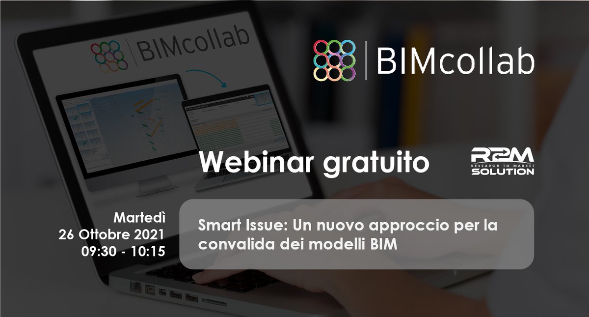 Mancano pochi giorni al #webinar. Iscriviti subito!
📌 Per registrarti: lnkd.in/ds_PVG34
🕑 26 ottobre 2021, ore 9.30
#BIM #digitization #digitaltranformation #digitalengineering #digitaltwins #builtenvironment #construction <a href="/BIMcollab/">BIMcollab | Driving model-based collaboration</a>