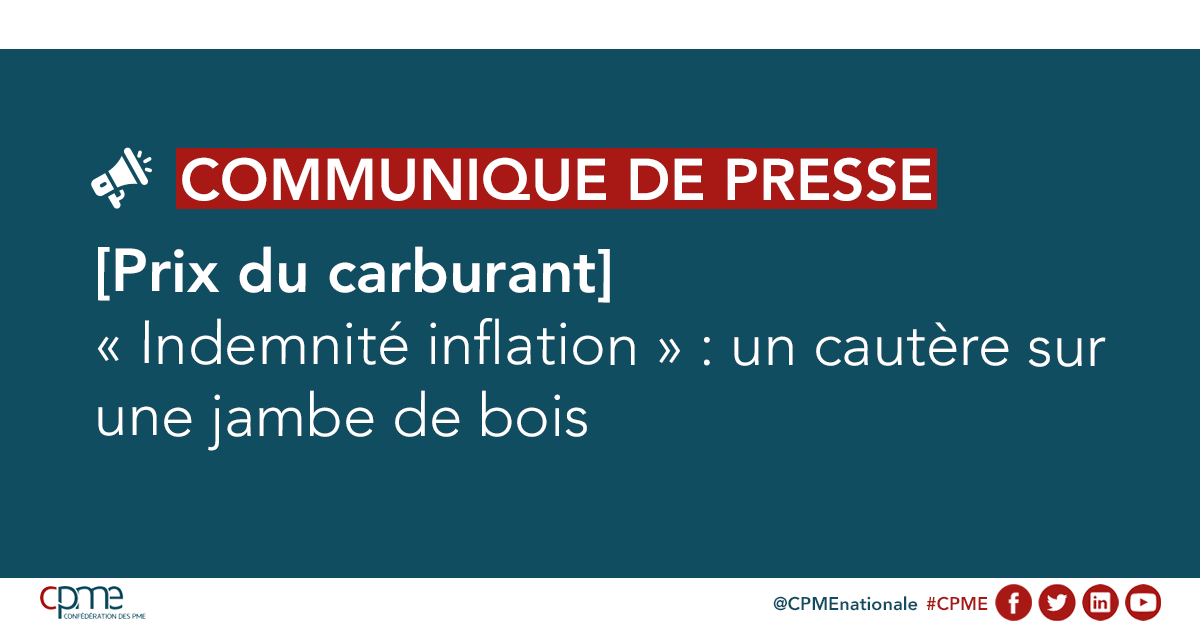 CPMEnationale's tweet photo. [🔴Communiqué #CPME] La multiplication des primes ou indemnités étatiques est une solution de court terme qui ne peut résoudre durablement un problème.
Lire le CP ▶️ https://t.co/6zWnDcxFLN https://t.co/1WFd9pbXhi