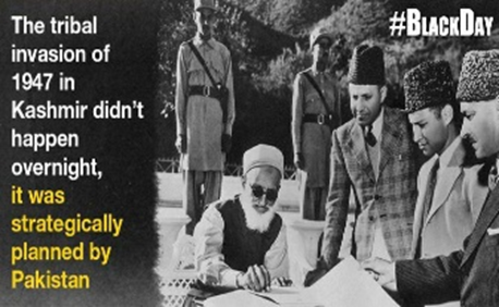 RadioChinar's tweet photo. October 22 in 1947 is the reminder of the barbaric philosophy of #Pakistan, its idea to annihilate #Kashmir and #Kashmiri culture
#pakbutchersofkashmir #SavioursofKashmir47 
#BudgamLanding 
@MirYanaSY 
@sandythapar 
@NAN_DINI_ https://t.co/1plxCHIOtZ
