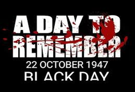 RadioChinar's tweet photo. 22 Oct 47 "THE BLACK DAY!"
The ‘Paradise on Earth’ turned into a slaughterhouse with 35,000 #Kashmiris including Muslims, Hindus, and Sikhs dead
#pakbutchersofkashmir #SavioursofKashmir47 
#BudgamLanding 
@TheSatishDua 
@kayjay34350 
@LtGenGurmit https://t.co/ki2Olsf0i0