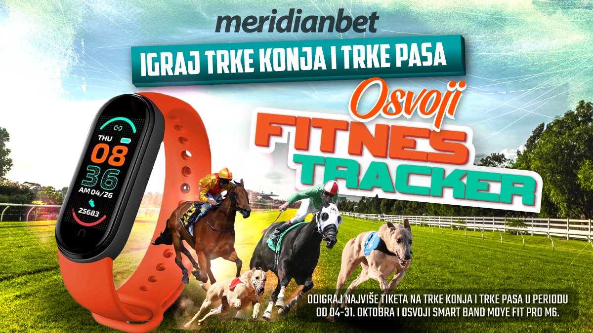 meridianbetme's tweet photo. Da li voliš da se kladiš na trke pasa ili konja? 🐕 🏇🏻
Ako u toku oktobra odigraš najviše tiketa na trke konja i pasa, sa minimalnom uplatom od 0,50€ imaš šansu da osvojiš fitness tracker
Smart Band Moye Fit PRO M6 (x5)
https://t.co/rKjOVDMZuH
#meridianbet #konji #psi #trke https://t.co/6WdhNpbrkK