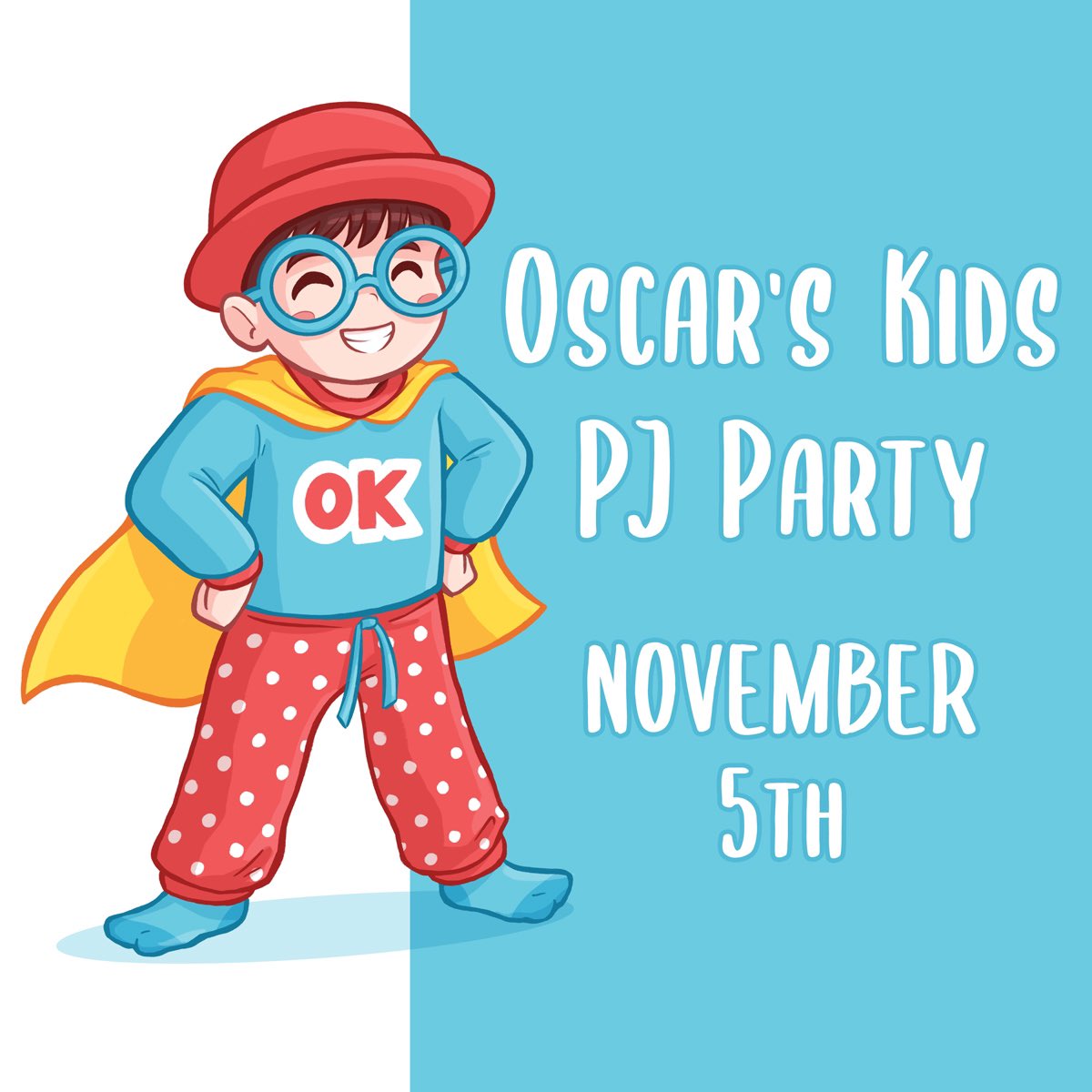 OscarsKidsIE's tweet photo. We’re so excited to announce that Oscar’s first fundraiser is an Oscar’s Kids virtual PJ Party on Nov 5th and you’re all invited! We’ll have prizes galore to win so please join us in your best PJs on the day to celebrate and support childhood cancer patients 💛 #OscarsKidsPJParty https://t.co/rGxdb7TfX7