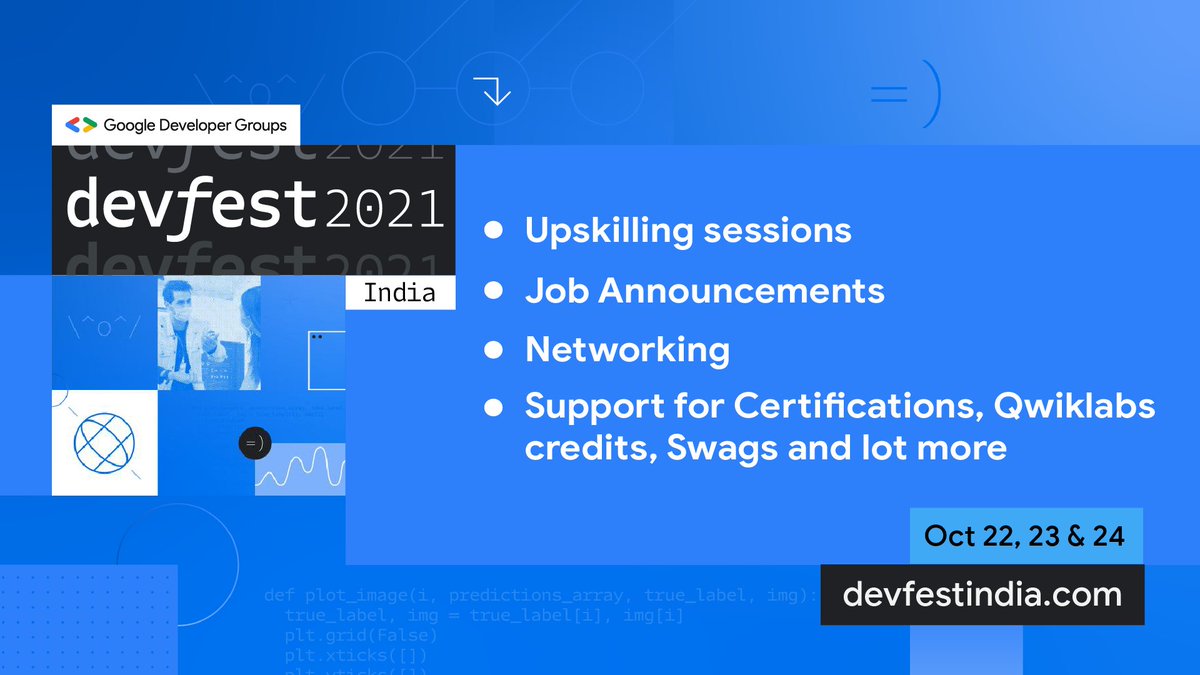 GoogleDevsIN's tweet photo. Developers, assemble.😎

Few minutes until we go live with #DevFestIndia 2021. 
Raise your hands in the comments to show your presence. 🙋‍♂️🙋‍♀️

More details👇
https://t.co/gM34990bqC https://t.co/pqmlKEaikG