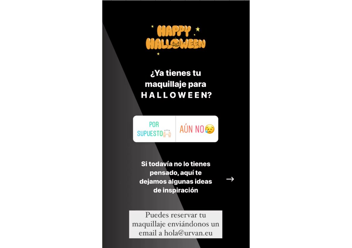 UrvanOfficial's tweet photo. ¡Happy Halloween!
¿Ya tienes tu maquillaje para Halloween? 
Aquí te dejamos algunas ideas. 
Puedes reservar tu maquillaje escribiéndonos a hola@urvan.eu 
#halloween2021 #Belleza #maquillajeprofesional #maquillajeadomicilio https://t.co/mWACxw4RYS https://t.co/lGylkGVUBP