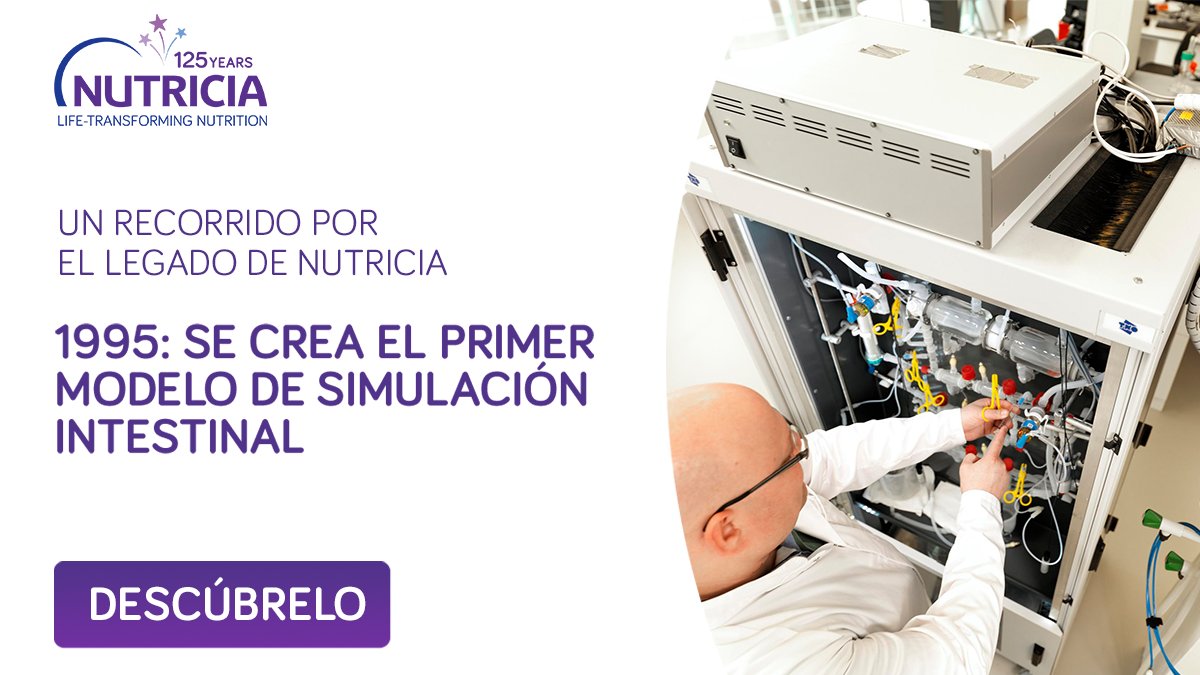 Nuestros científicos siempre buscan formas de comprender mejor cómo el cuerpo digiere los nutrientes. Así creamos el 1º modelo de simulación intestinal en el mundo y aplicamos ese conocimiento a desarrollar nuevas soluciones nutricionales #nutriciónclínica nutricia.com/discover/herit…