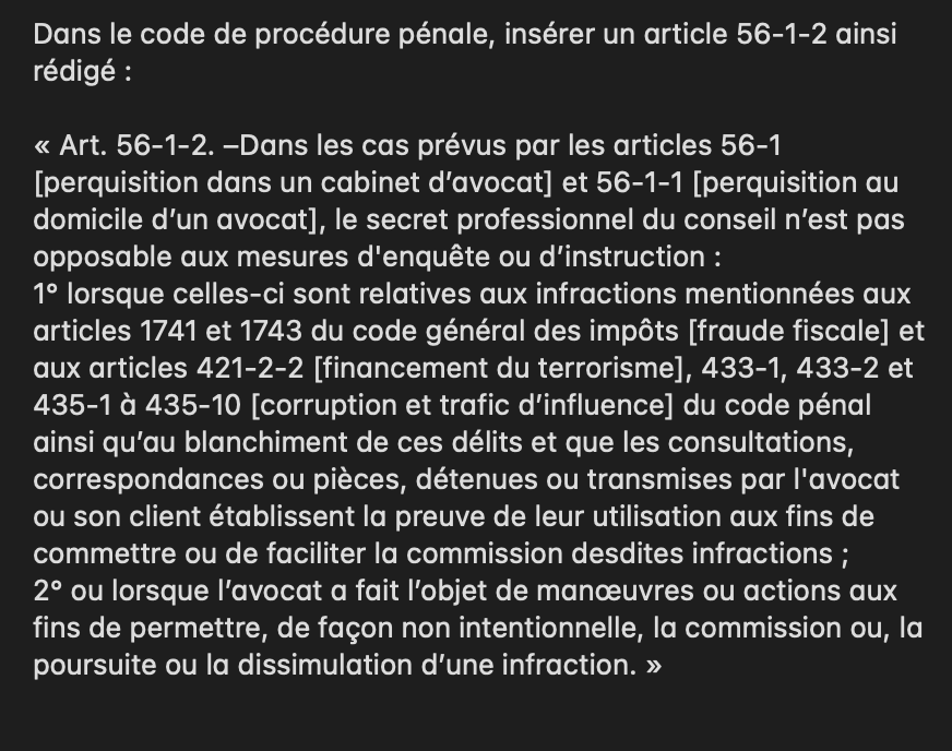 kamihaeri's tweet photo. Ce qui vient de se produire avec le vote de cette disposition c’est un massacre. Un massacre du secret professionnel, une ratification de la suspicion envers les avocats, et une fragmentation de notre profession https://t.co/Yr4tndCpgx