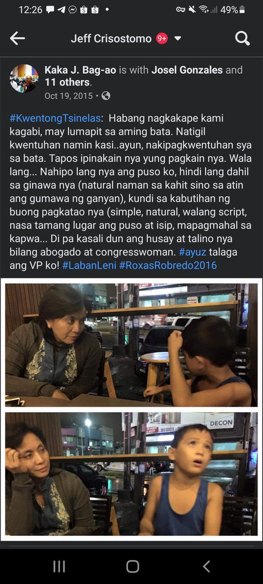 dilimanfiles's tweet photo. #KwentongTsinelas: Habang nagkakape kami kagabi, may lumapit sa aming bata. Natigil kwentuhan namin kasi… ayun, nakipagkwentuhan sya sa bata. Tapos ipinakain nya yung pagkain nya. Wala lang… Nahipo lang nya ang puso ko, hindi lang dahil
sa ginawa nya (natural naman sa https://t.co/hMEi3oLNao