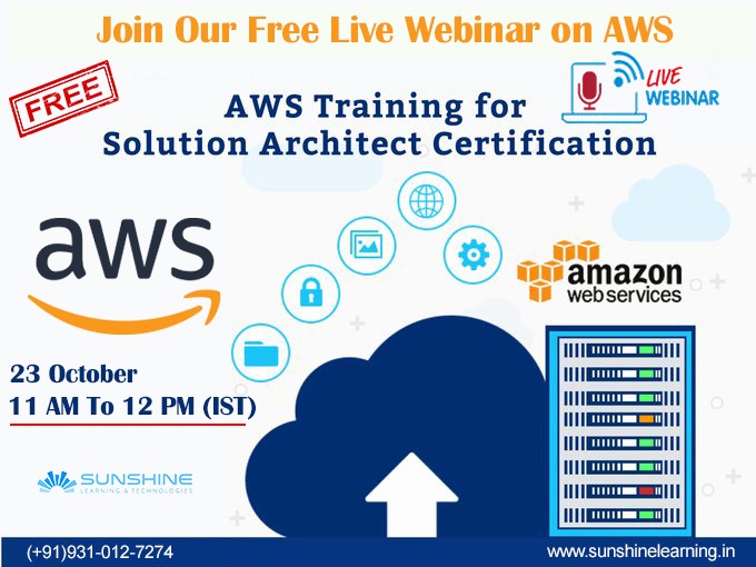 AvayaSunshine's tweet photo. #SunshineLearning invites you to join   #AWS webinar on 23rd October from 11 AM to 12 PM

Register here: https://t.co/VIS8NgWhtB
Save the date: 23rd October 2021
Time: 11 AM TO 12 PM (IST)

#awsvideo #awsvideotutorial  #awscertified #awscloud #awstraining #awscertification https://t.co/xNfIPqRM33