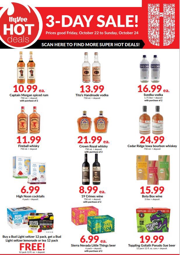 3-Day Sale!! Stock up on wine &amp; spirits deals for all your holiday gatherings. #cheers #dubuque #beer #wine #spirits 🍻🍷🥃