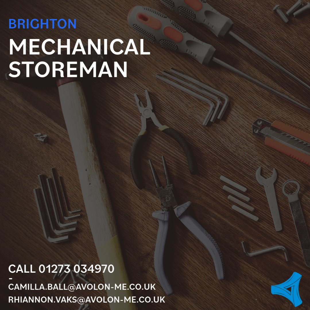 avolonme's tweet photo. Avolon M&amp;E are recruiting for a Mechanical Storeman to join a site in Brighton &amp; Hove.

#weareavolon #hiring #job #mechanical #storeman #brighton #sussex #sussexbusiness #recruitment https://t.co/3Low5qbzqJ