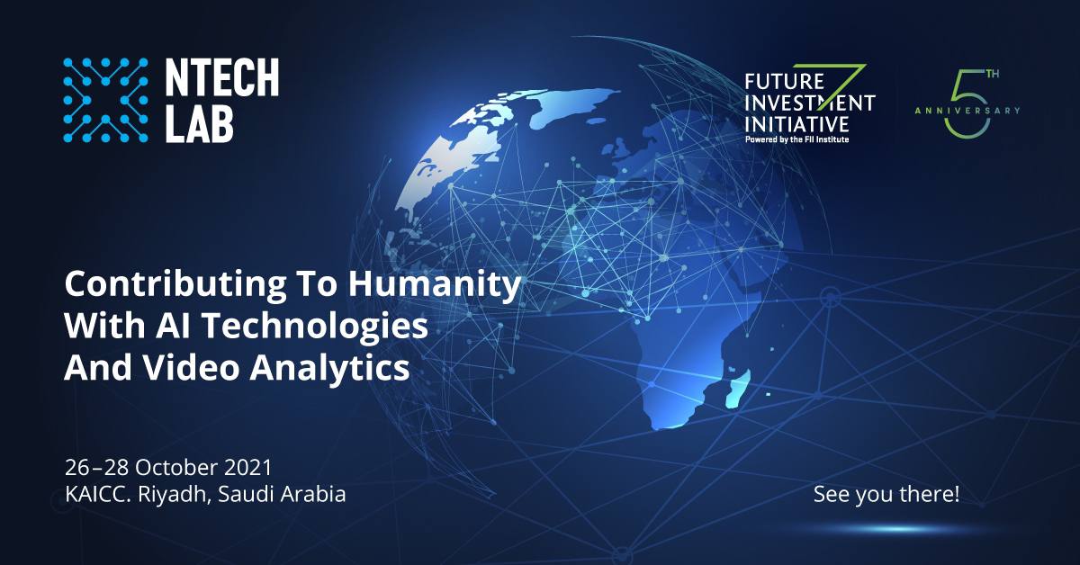NtechLab's tweet photo. 26-28 October. 5th edition of @FIIKSA Join us at KAICC in Riyad to interact with our AI-based video analytics tech that can identify emotions and much more.
#videoanalytics #technology #findface https://t.co/gVmQtwxnLs