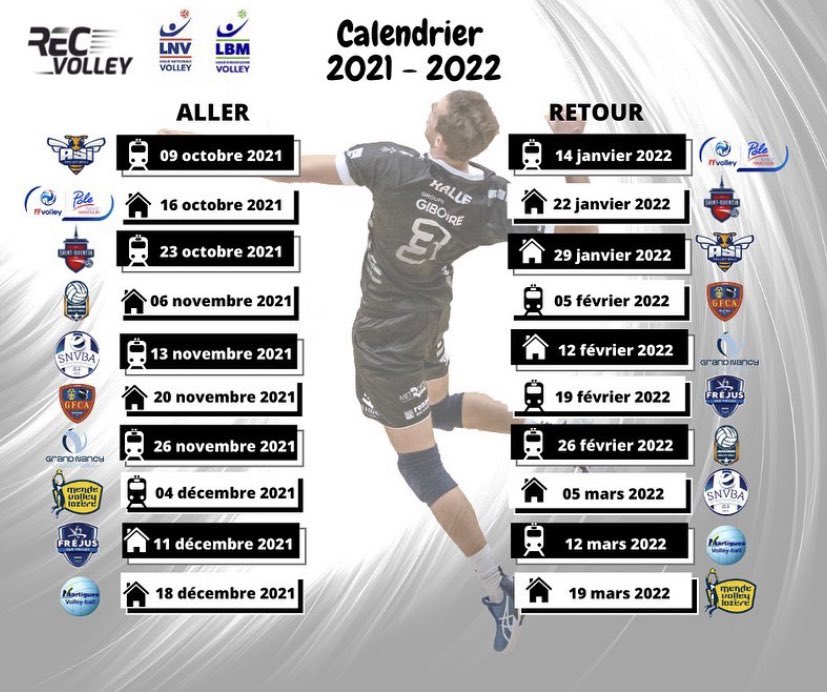 Calendrier LIGUE B pour cette nouvelle saison 👊