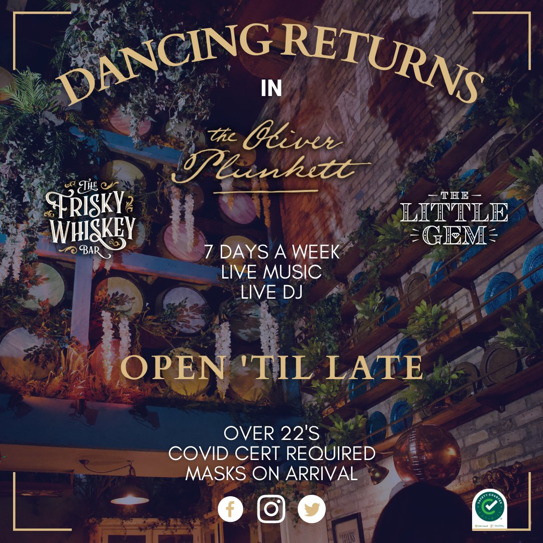TheOliverPlunk's tweet photo. We are back dancing!!! 🙌

Join us in The Oliver Plunkett as dancing returns, we have live entertainment 7 days a week! 🎶

#TheOliverPlunkett #dancingreturns #corkcity #guinnesscorkjazzfestival #guinnesscorkjazz #corkjazzweekend https://t.co/Nf1MfEK6s4
