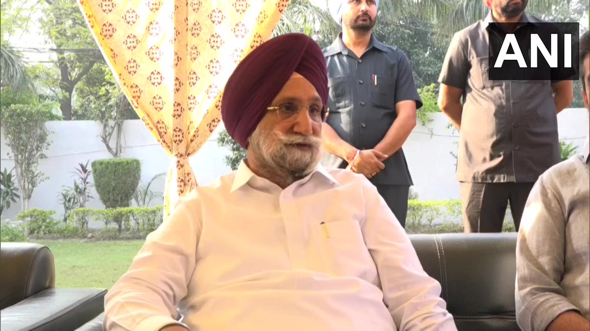 ANI's tweet photo. They're (Capt Amarinder Singh) now saying that there's threat from ISI. We'll look into the woman's connection with it (ISI). Capt kept raising drones issue coming from Pakistan for last 4.5 yrs: Punjab Dy CM  on whether Amarinder Singh's friend Aroosa Alam has links with ISI https://t.co/rosotkSqtb