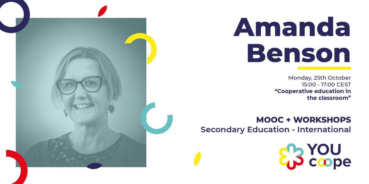 🗓️🕒Today, from 15 to 17 h, the third session of #workshops on #CooperativeEntrepreneurship in #SecondaryEducation: 
✨"Cooperative Education in the Classroom" will count on group activities with Sarah Alldred and Amanda Benson from the Co-operative College