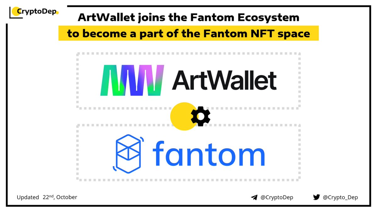 Crypto_Dep's tweet image. ⚡️@Art_wallet #1ART joins the @FantomFDN $FTM Ecosystem

ArtWallet aims to support #Fantom Blockchain, #NFT Bridges, audio/visual streaming, and many more features in one place.

👉art-wallet.medium.com/artwallet-to-b…