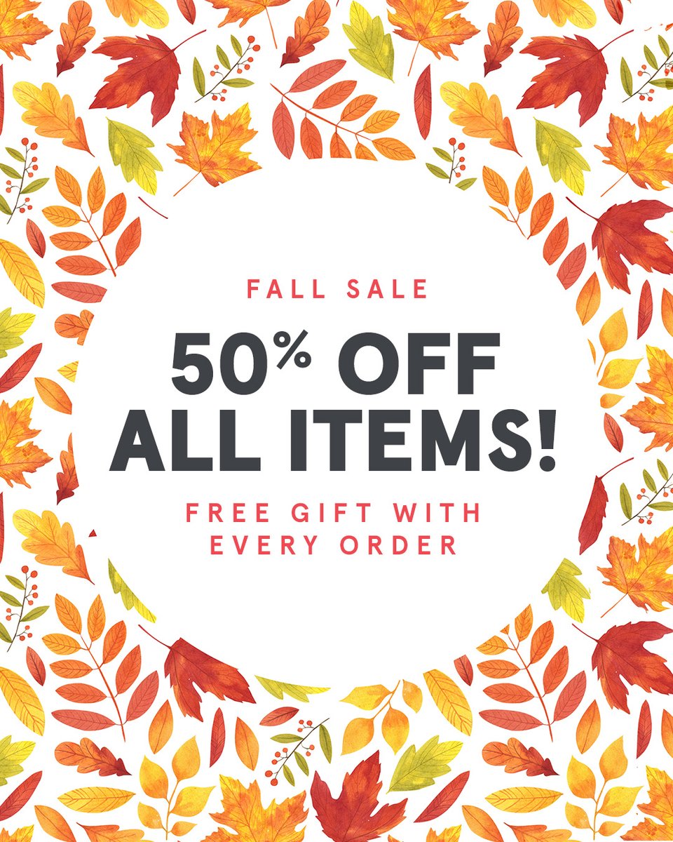 RedDotMerchCo's tweet photo. *** #FALL IS HERE! ***

The days are getting cooler and the #trees are beautiful! Celebrate fall with our site-wide #sale—all products are 50% off! Plus a #FREEGIFT with every order! Sale ends 10/24. #Discount applied automatically at checkout. #FallSale

https://t.co/RsR20TvhqR https://t.co/gjMzfrxB5v