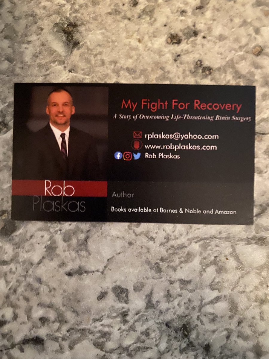 RobPlaskas's tweet photo. I AM AN OFFICIAL AUTHOR OF “MY FIGHT FOR RECOVERY: A Story of Overcoming Life Threatening Brain Surgery “ https://t.co/q4dQCnVyGg
