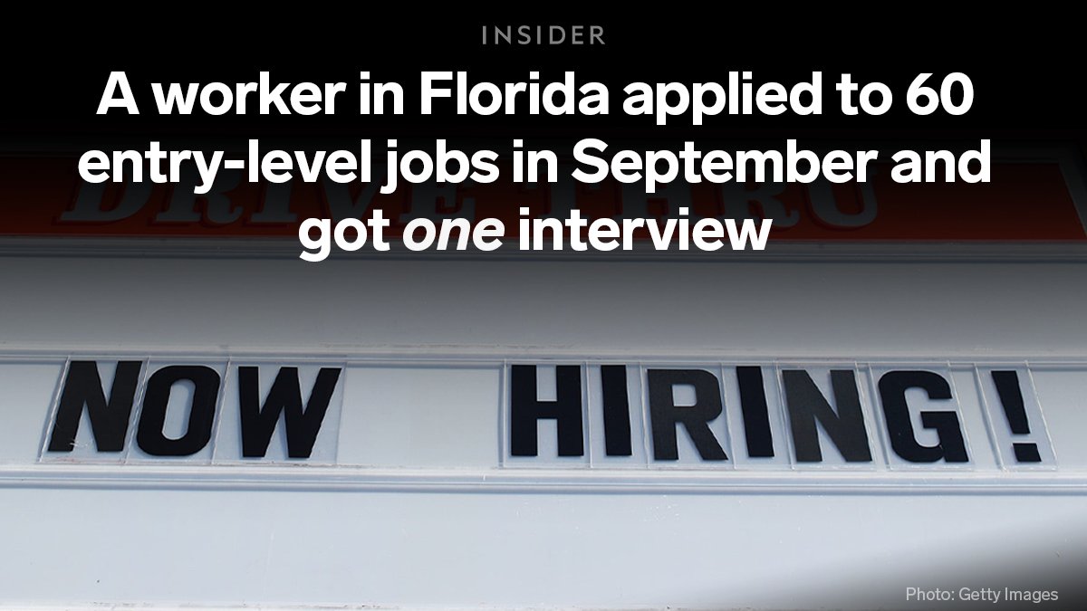 insidercareers's tweet photo. Businesses across the US say they are struggling to find employees, especially for hourly work — so Joey Holz, a 37-year-old jobseeker, decided to put these claims to the test. 👇

https://t.co/sHBdu5lzKM https://t.co/LOb8jGuLyI