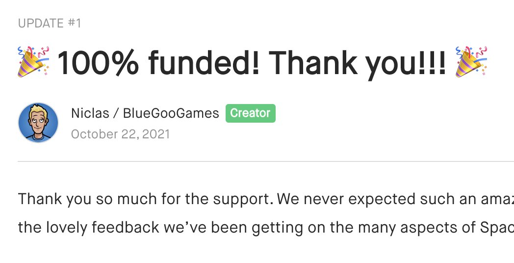 bluegoogames's tweet photo. YES! 100% funded in 73 hours!! ⭐️🤩
Thank you all for your support, we wouldn't be here without all my amazing Twitter buddies! :D

You can read our first backer update and the revealed stretch goal here:
https://t.co/kKtdMquYy0

#indiegame #IndieGameDev #kickstarter https://t.co/stSMjDEQ2L