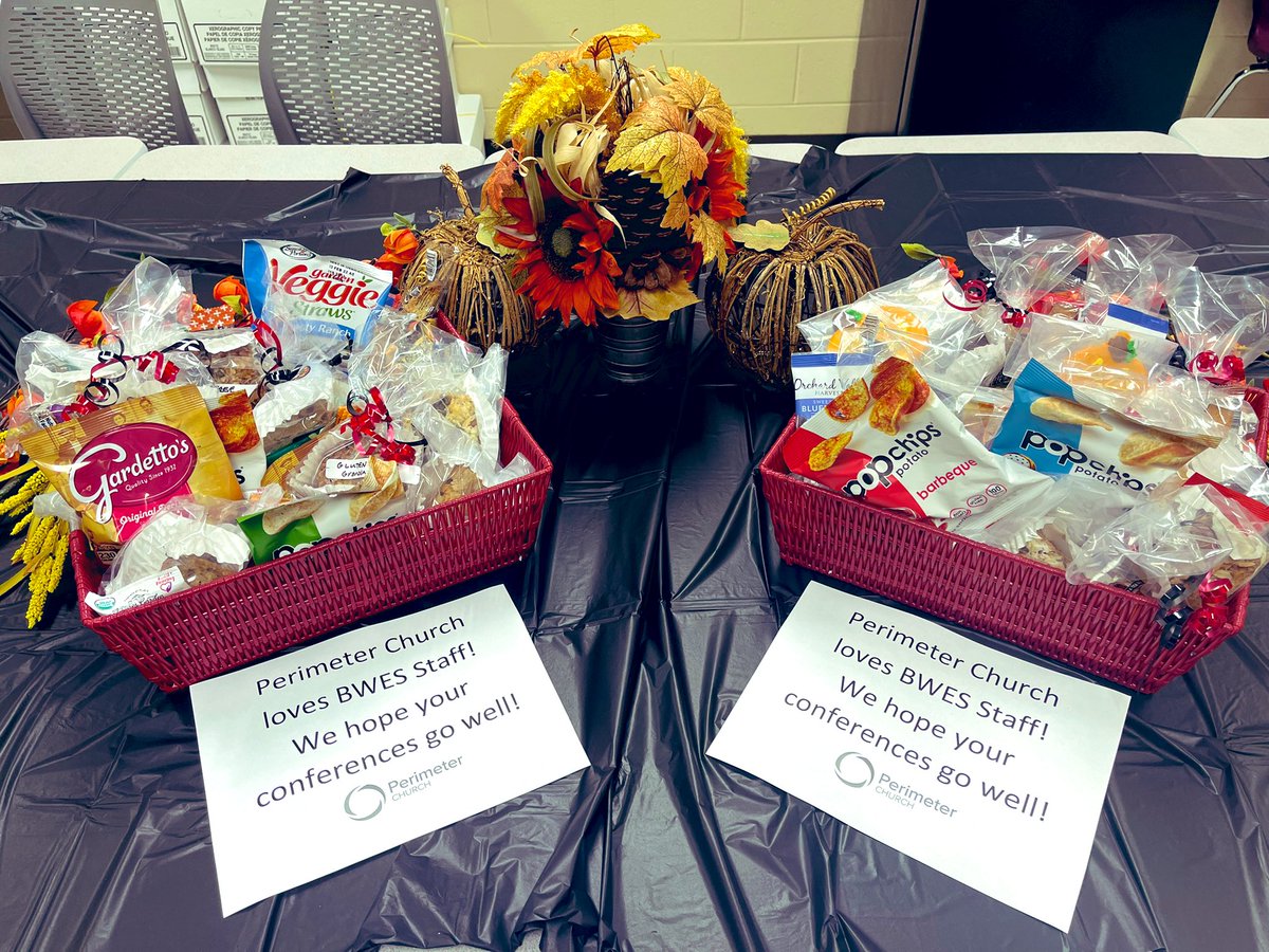 Thank you @perimeteratl for your snack donations during <a href="/BrandywineES/">Brandywine ES</a> conference week! <a href="/FCSchoolsGA/">Forsyth County Schools</a> <a href="/DrJeffBearden/">Dr. Jeff Bearden</a>