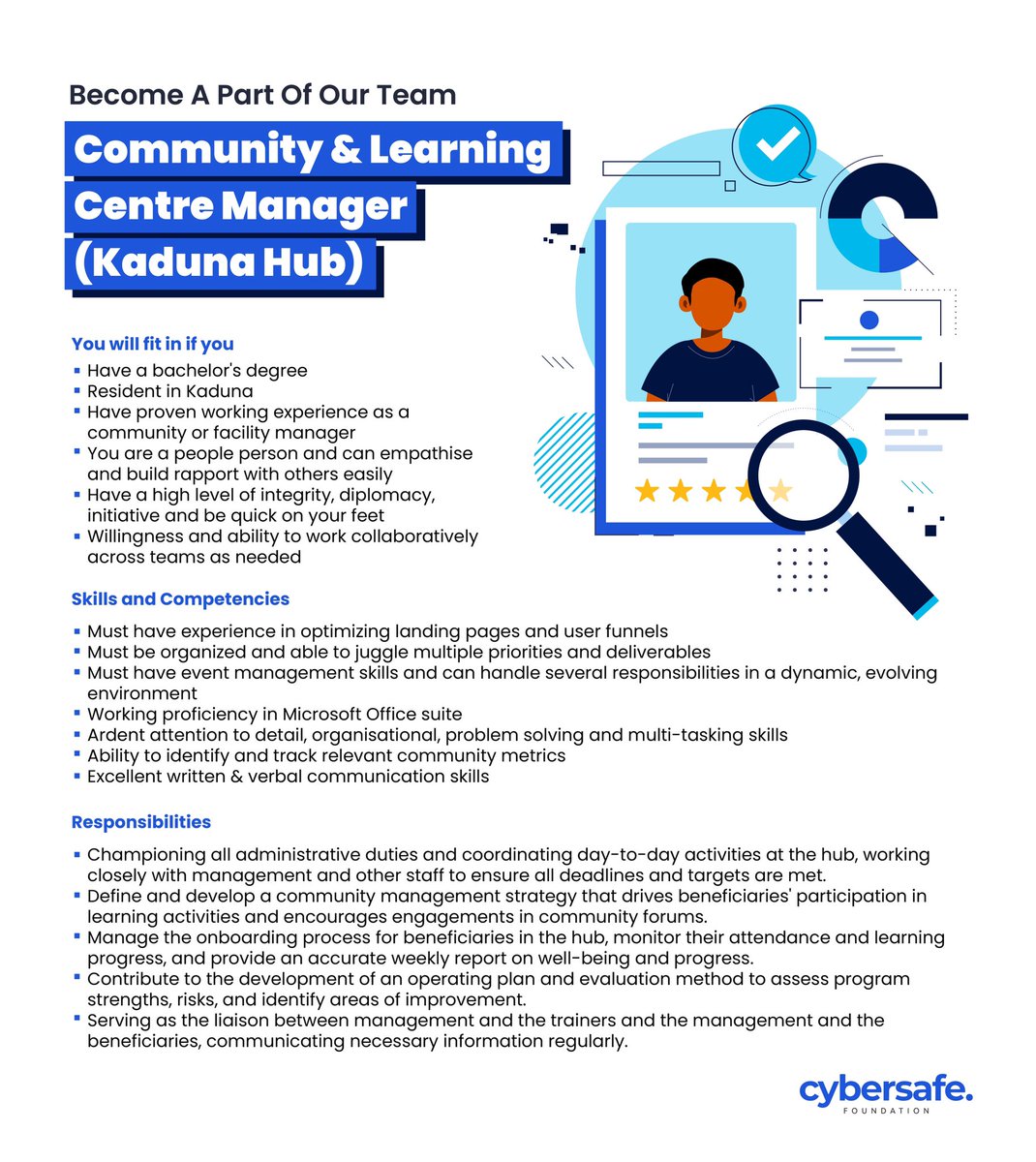 cybersafehq's tweet photo. Will you like to join our team?

See the graphic for more information.

Tag a friend who you think has what it takes to function in any of these roles.

#cybersafe #vacancy #digitalmarketing #jobvacancy #hiring #jobsinnigeria https://t.co/Ur9RBJaK27