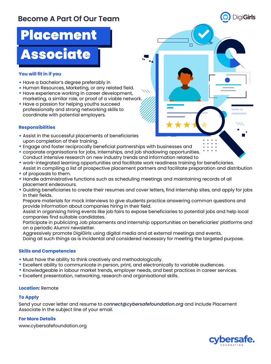cybersafehq's tweet photo. Will you like to join our team?

See the graphic for more information.

Tag a friend who you think has what it takes to function in any of these roles.

#cybersafe #vacancy #digitalmarketing #jobvacancy #hiring #jobsinnigeria https://t.co/Ur9RBJaK27