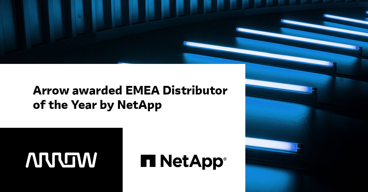 ArrowDataCenter's tweet photo. Congratulations to the Arrow #NetApp team for being awarded NetApp EMEA Distributor of the Year at the NetApp EMEA & LATAM Partner Awards 2021. https://t.co/GmxGTtY0AX #PartnerAwards #NetAppPartners #ITdistributor @NetAppEMEA https://t.co/2DazjffosL