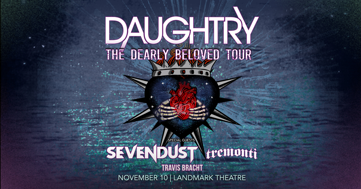 LiveNationCNY's tweet photo. FALL into savings with $20 tickets for Daughtry with Sevendust &amp; more at @syrlandmark on November 10, get them while supplies last thru Sunday only: https://t.co/crALzlMT03 https://t.co/wkdVszaMZ8