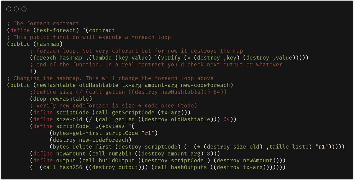 NikamotoS's tweet image. I wrote a Lisp->Script compiler for #bsv
Thanks to feedbacks from early testers it should be ok to use. So here is the documentation: replit-docs.frenchfrog42.repl.co
It has a link to a "repl" where you can use the compiler (no download required)
If you have any feedbacks, let me know
