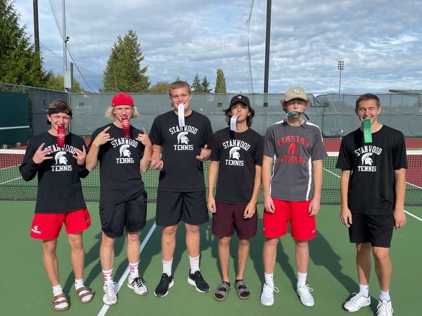 SHSFacility's tweet photo. Also a big congrats to all our tennis boys moving on. You guys are the real MVPs! #hometownheroes https://t.co/4vZbVGJFbP