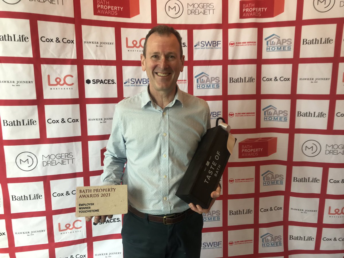 BathPropertyAwd's tweet photo. A big congratulations to @Touchstone_resi who have won our Employer Award. 

Great contribution to the city and its thriving workforce! #BathPropertyAwards

Sponsored by: @BathLifeMag https://t.co/azsNuO9eew