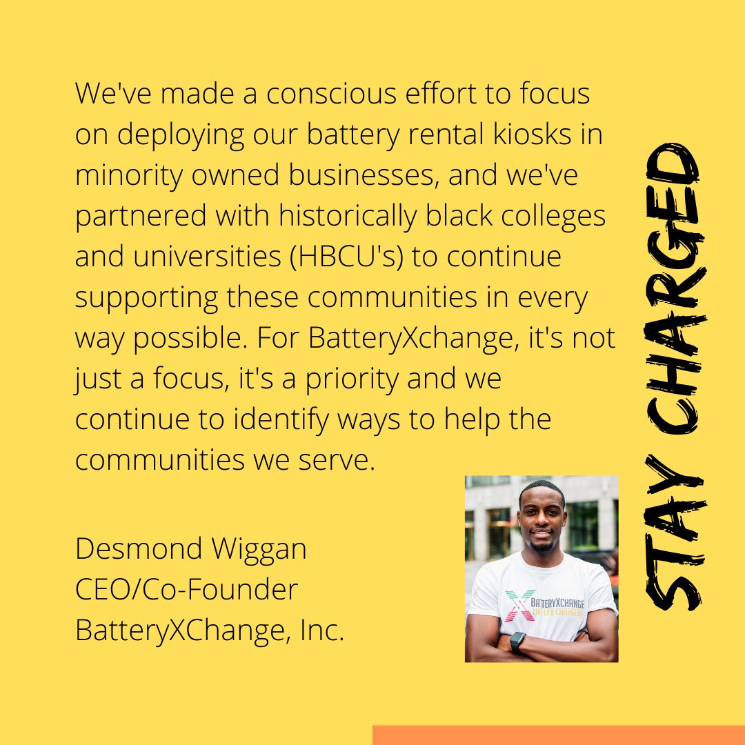 batteryxchange_'s tweet photo. Our CEO/Co-Founder, @WorldWideWiggs_ , spends a lot of time talking to people about BatteryXchange. Recently, he was asked this question: "describe the impact your business is making on black/brown communities." Here's his answer. 🔋 #blackownedtech #blackfounders #batteryxchange https://t.co/weQkeGY8Op
