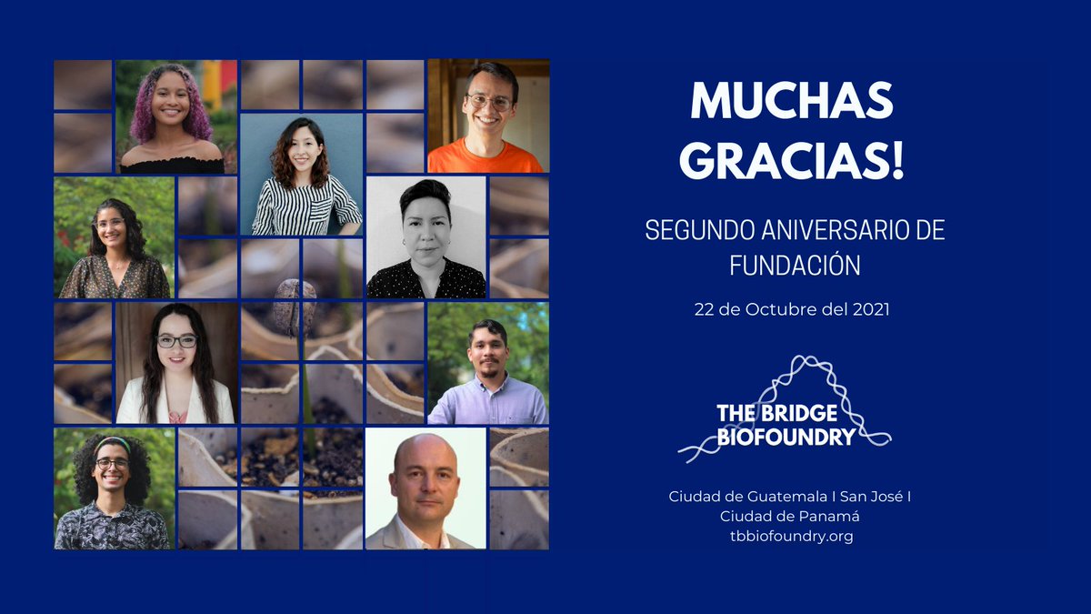 TBBiofoundry's tweet photo. The Bridge Biofoundry nació hace 2 años como una organización que conecta, transforma e inspira a un nuevo ecosistema de base biológica en Latinoamérica. Hoy al celebrar dos años de la creación, estamos agradecidos con cada uno de los que han contribuido y ayudado a crecer TBB. https://t.co/Bgy0TpgDEg