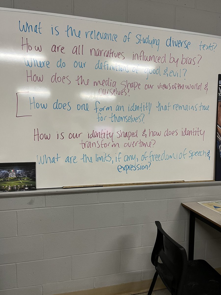 mspashkoski's tweet photo. Digging into essential questions to infuse inquiry based learning into high school English classes! @millwood_high @HrceLiteracy https://t.co/lALeoCNSpJ