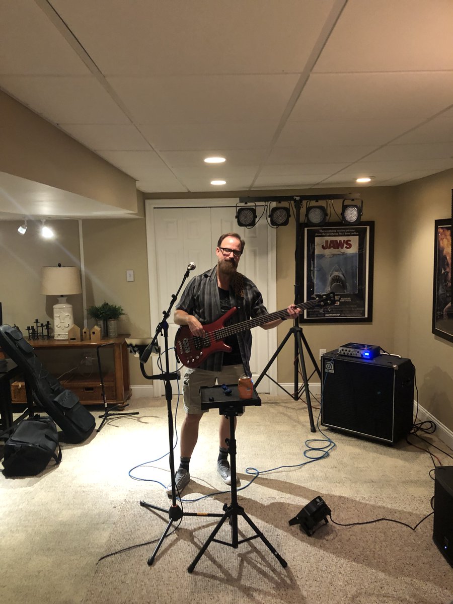 TheStemsRock's tweet photo. Another great night of practice getting ready to start booking gigs. Here's bassist Steve Nestor waiting for someone to begin a song. Good news, he didn't have to wait long. https://t.co/QC8SA9nGCb