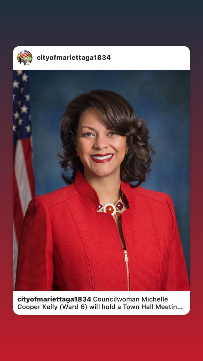 michellecooperk's tweet photo. Join me for my quarterly Town-hall meeting on Thursday, October 28. 

Location: Marietta Fire Station 56 - 850 Sawyer Road  

Time: 6:30pm-8:00pm https://t.co/POWUjYFsfP