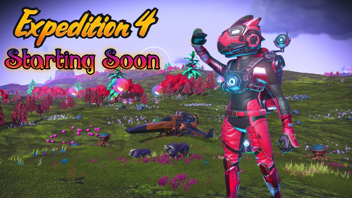 kzarnax's tweet photo. Going live on #Twitch with the new Expedition 4 in #NoMansSky #nomansskyemergence #NoMansSkyExpeditions 

https://t.co/VSGwflpuZY https://t.co/3avnPYh2xI