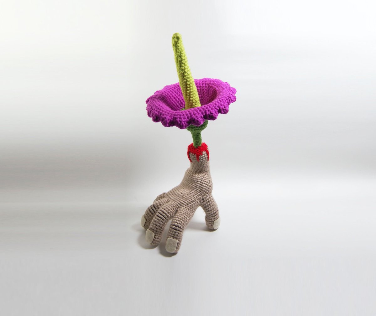 MadebyJody666's tweet image. Severed Hand with a Corpse Flower......I say why not!

etsy.me/2Z8JZQC
#crochet #halloween #severedhand #creepycute #horror# plushie #creepy #scary #crafts #yarnart #corpse #corpseflower #madeinwolfville #madebyjody666