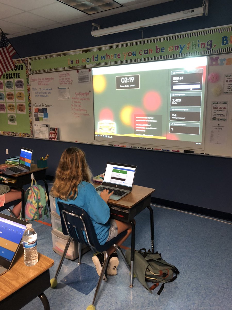 hmtrif's tweet photo. When 87% of the class shows mastery of adding and subtracting fractions we celebrate by playing math games on Gimkit! @NPESharks https://t.co/EFl9bmTekE
