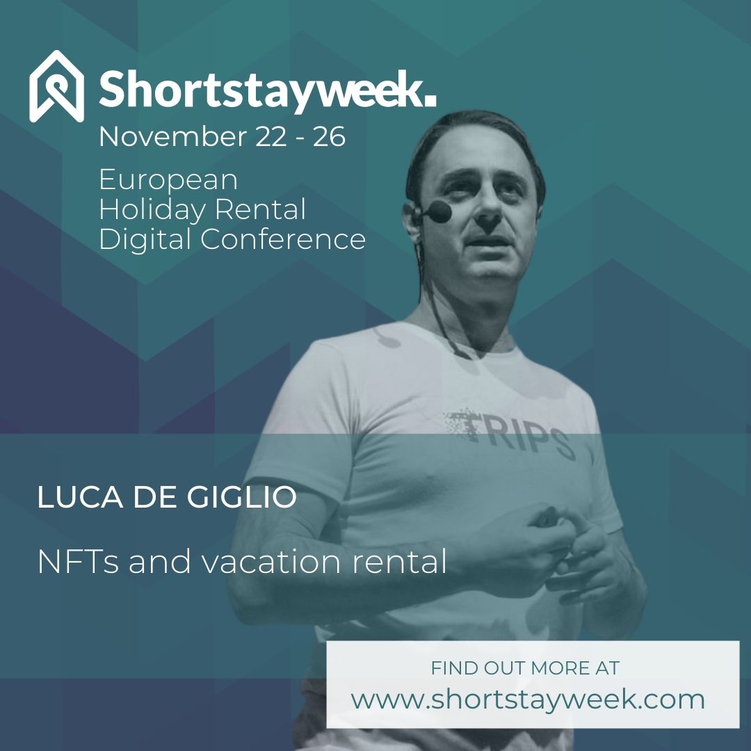 For the third year, we have the pleasure to have Luca Giglio, a pioneer, a visionary of the Vacation rental industry.

He's going to have a session titled: "NFTs and Vacation Rental".
Sign up for free by visiting shortstayweek.com

#shortstayweek #bookdirect #vacationrental